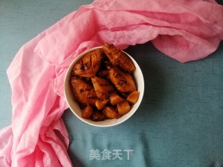 简单甜糯的土豆炖鸡翅的做法步骤：10