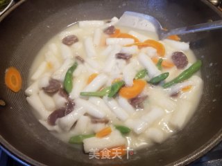 猪骨浓汤年糕的做法步骤：8