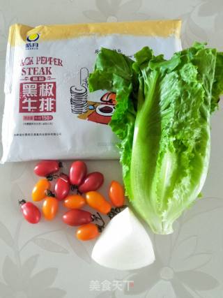牛排生菜沙拉的做法步骤：1