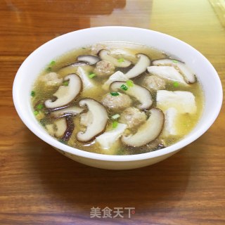 香菇豆腐丸子汤的做法步骤：7