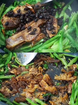 豆豉鲮鱼炒麦菜的做法步骤：4