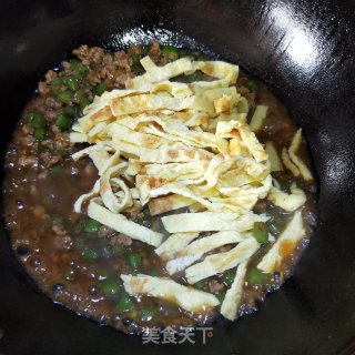 肉末蛋丝豆角拌面的做法步骤：11