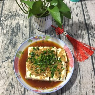 虾皮榨菜蒸豆腐的做法步骤：7