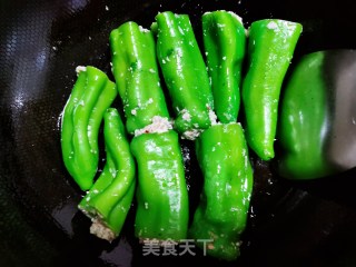 虎皮尖椒酿肉的做法步骤：4
