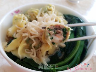 韭菜猪肉馄饨面的做法步骤：12