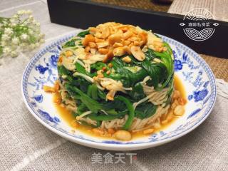 凉拌金针菇菠菜的做法步骤：16