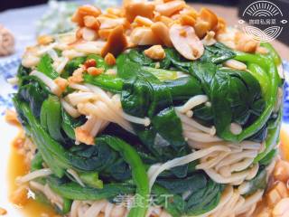 凉拌金针菇菠菜的做法步骤：17