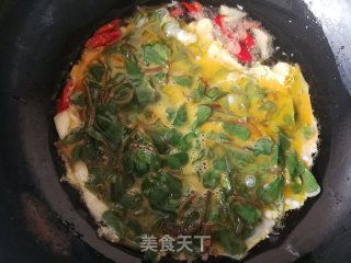 马齿苋滑炒鸡蛋的做法步骤：8