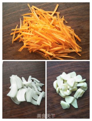 洋葱胡萝卜炒空心菜的做法步骤：3