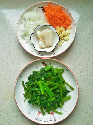 洋葱胡萝卜炒空心菜的做法步骤：4