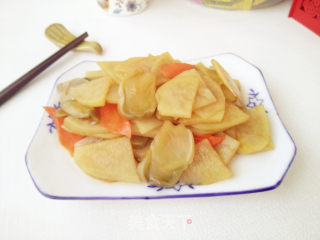 土豆炒榨菜的做法步骤：9