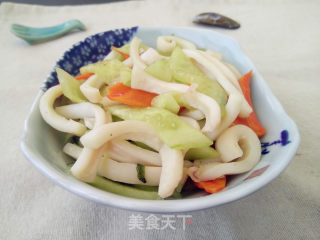 鱿鱼炒黄瓜的做法步骤：9