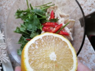 柠檬手撕鸡肉的做法步骤：4