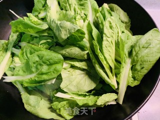 火麻油虾仁嫩白菜的做法步骤：4