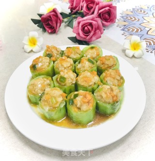 酿丝瓜的做法步骤：9