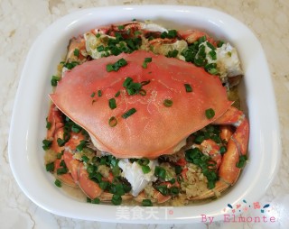 大肉蟹蒸糯米饭的做法步骤：20