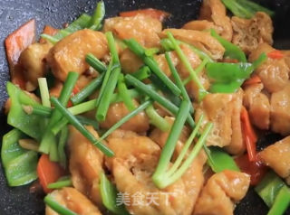小炒油豆腐的做法步骤：7