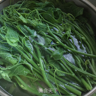 炝拌南瓜苗的做法步骤：3