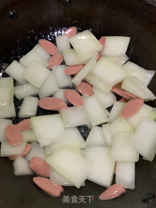 冬瓜火腿的做法步骤：3