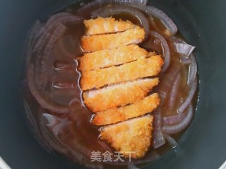 滑蛋猪排饭的做法步骤：13