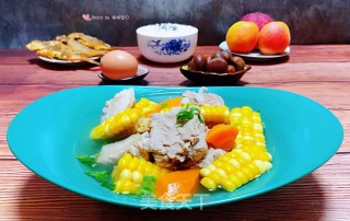 玉米胡萝卜排骨汤的做法步骤：15