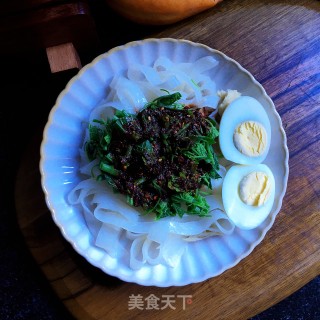 南瓜苗拌擀面皮的做法步骤：8