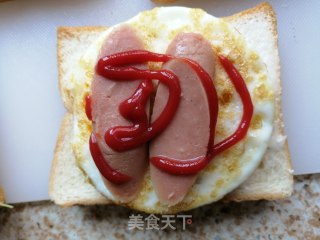番茄酱开放式三明治的做法步骤：8