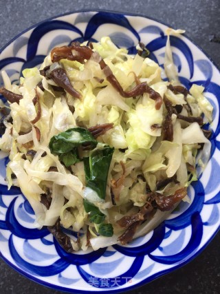 油鸡枞菌炒包菜的做法步骤：12