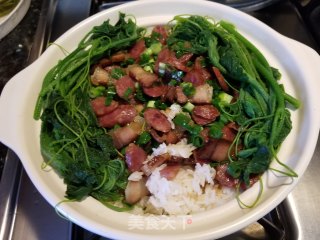 腊味煲仔饭的做法步骤：9