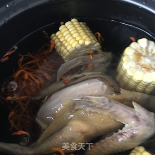玉米虫草花炖鸽子的做法步骤：10