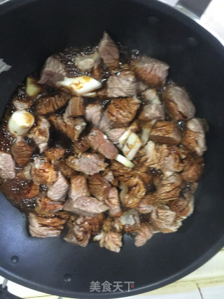 啤酒豆腐果炖牛肉的做法步骤：7