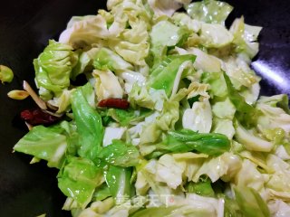 肉片豆腐炒圆白菜的做法步骤：11