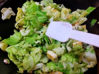 肉片豆腐炒圆白菜的做法步骤：13