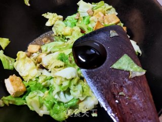 肉片豆腐炒圆白菜的做法步骤：14