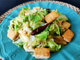 肉片豆腐炒圆白菜的做法步骤：19