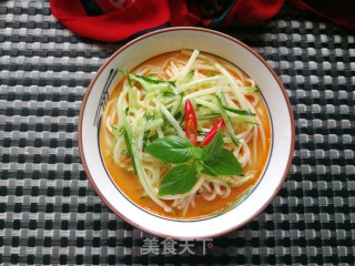 荆芥黄瓜凉饸饹的做法步骤：13