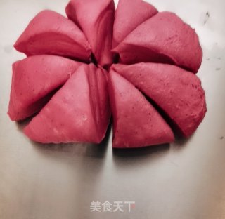 火龙果蝴蝶结面包的做法步骤：12