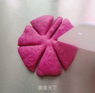 火龙果蝴蝶结面包的做法步骤：20
