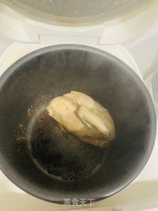 电饭煲蒸鸡的做法步骤：3