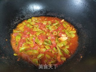 番茄炒四季豆的做法步骤：5