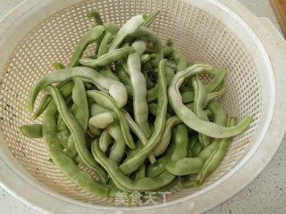 四季豆肉丝蒸面的做法步骤：1