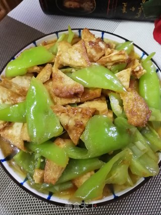尖椒烧油豆腐的做法步骤：7