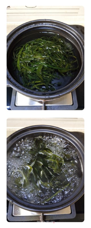 海带丝瓜及第汤的做法步骤：2
