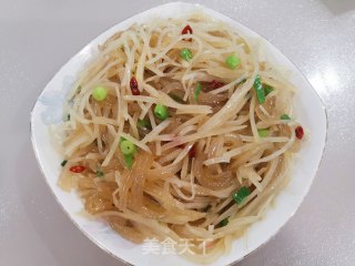 土豆丝炒粉条的做法步骤：7