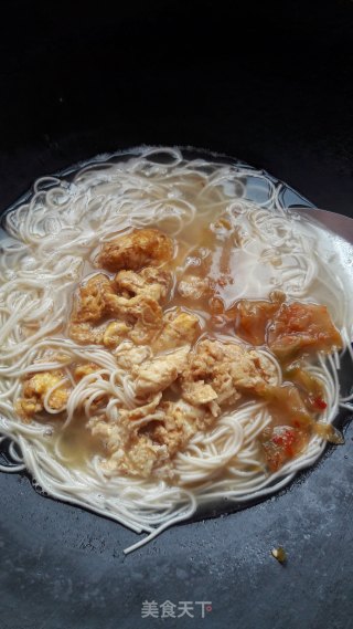 鸡蛋榨菜面的做法步骤：9