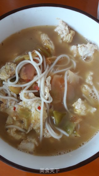 鸡蛋榨菜面的做法步骤：10