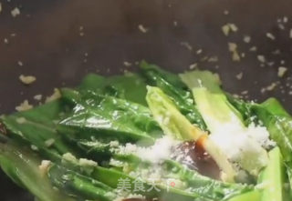 蒜香油麦菜的做法步骤：5