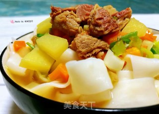 #面食#牛筋肉土豆胡萝卜面的做法步骤：12