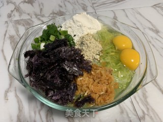 火麻黄瓜鸡蛋糊塌子的做法步骤：2