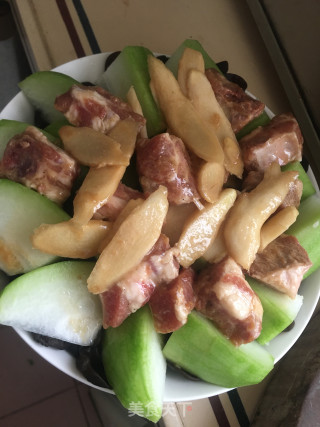 排骨蒸粉冬瓜的做法步骤：7